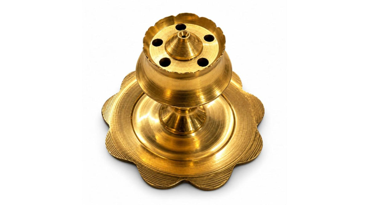 Pure Brass Flower Shape Agarbatti Holder