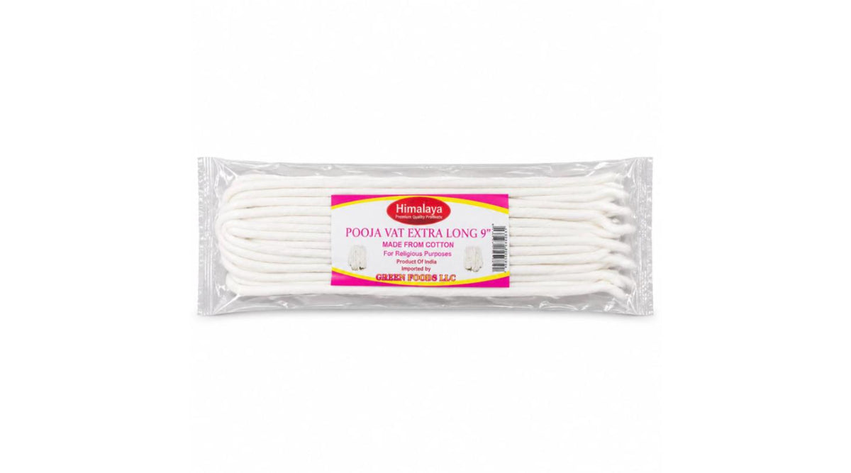 Himalaya Pooja Vat Extra Long 9" (Cotton Wicks) – 12 pcs