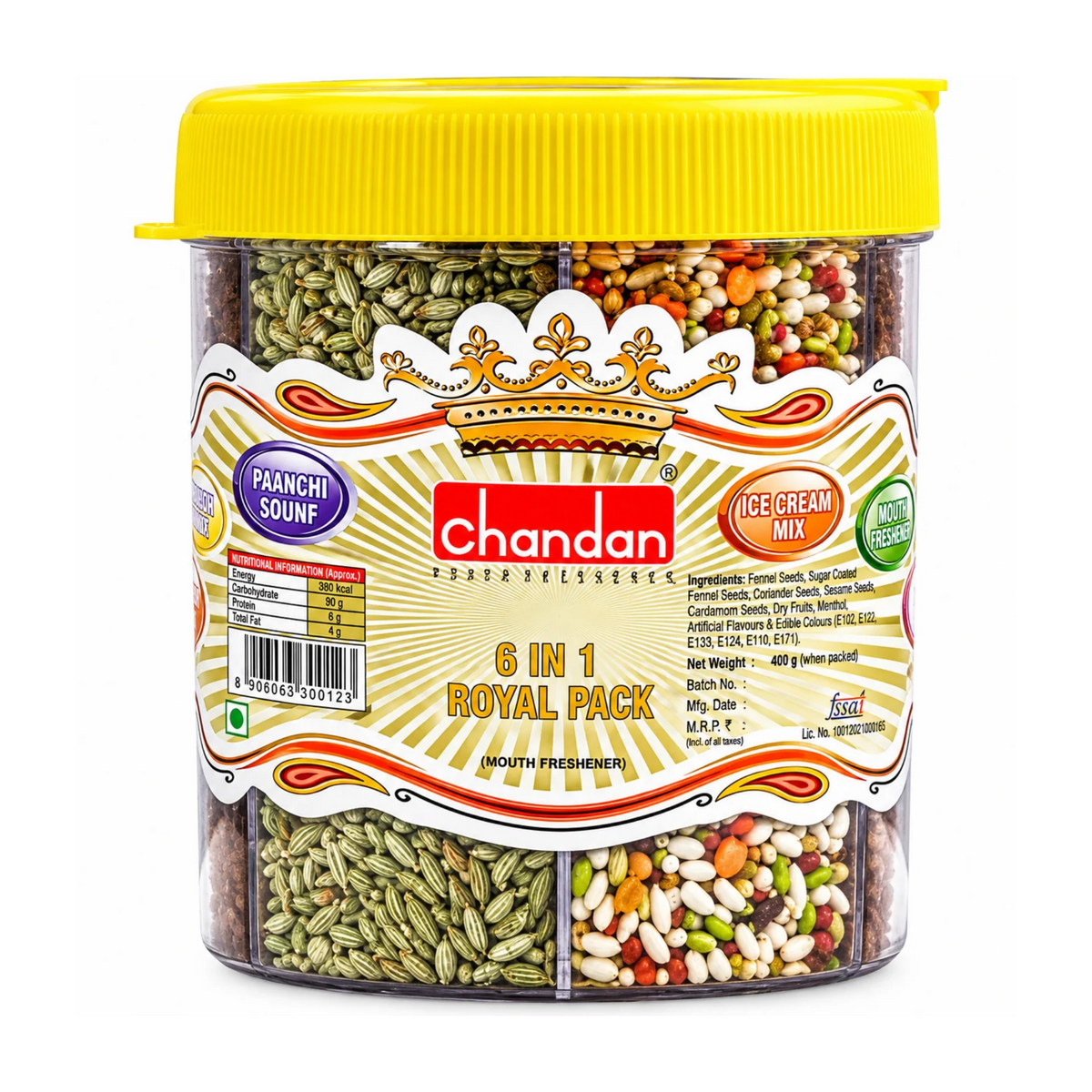 Chandan 6 in 1 Mukhwas Tin – 8.1 oz