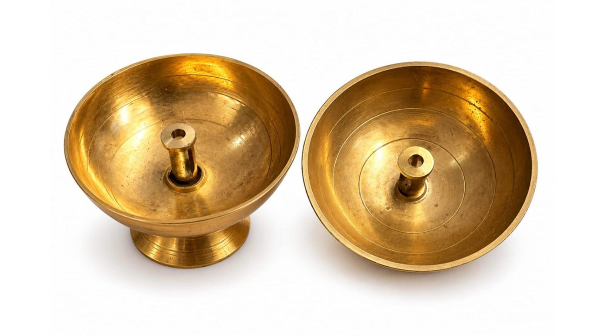 Brass Akhand Diya (Deep Bowl Oil Lamp)