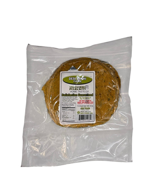 Desi Uncooked Methi Phulka 12 count pack