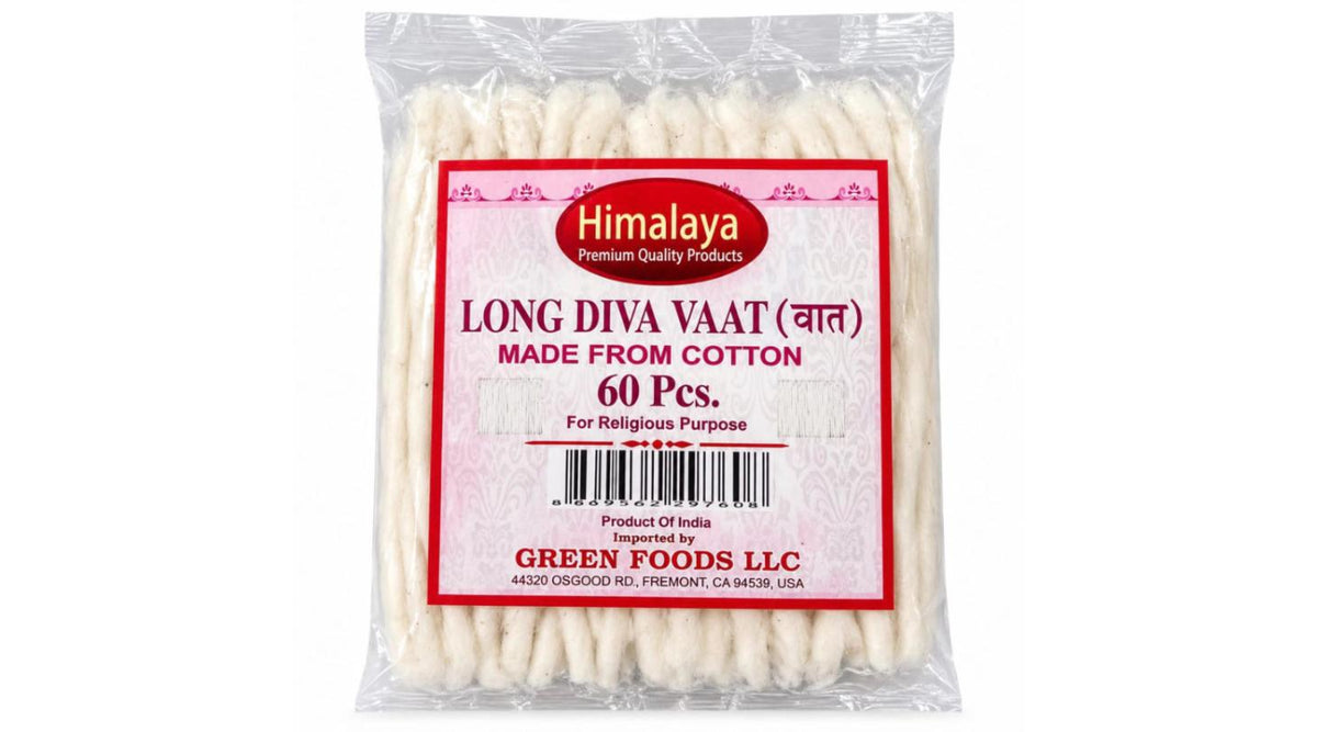 Himalaya Long Diva Vaat (Cotton Diya Wicks) – 60 pcs