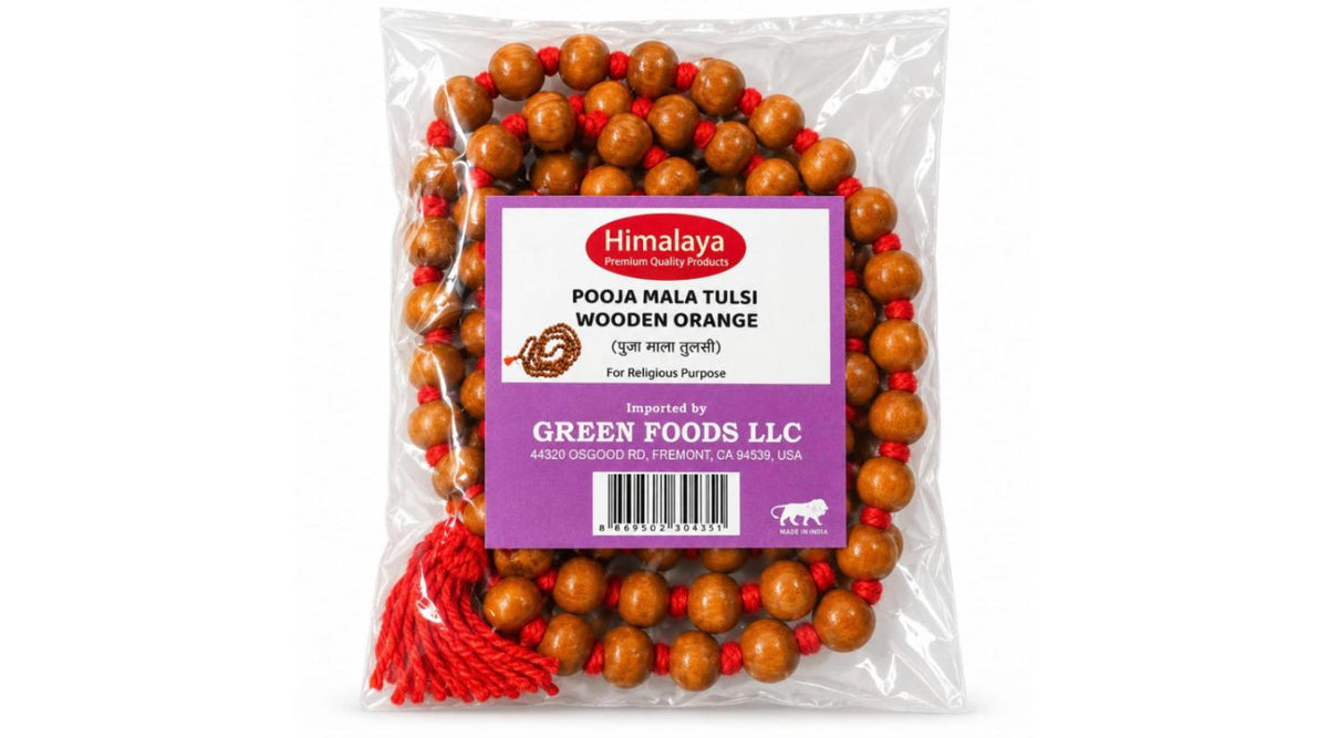 Himalaya Pooja Mala Tulsi Wooden (Orange)